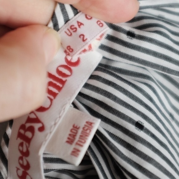 See by Chloe • Seersucker Swiss Dot Mini Skirt - Picture 5 of 5